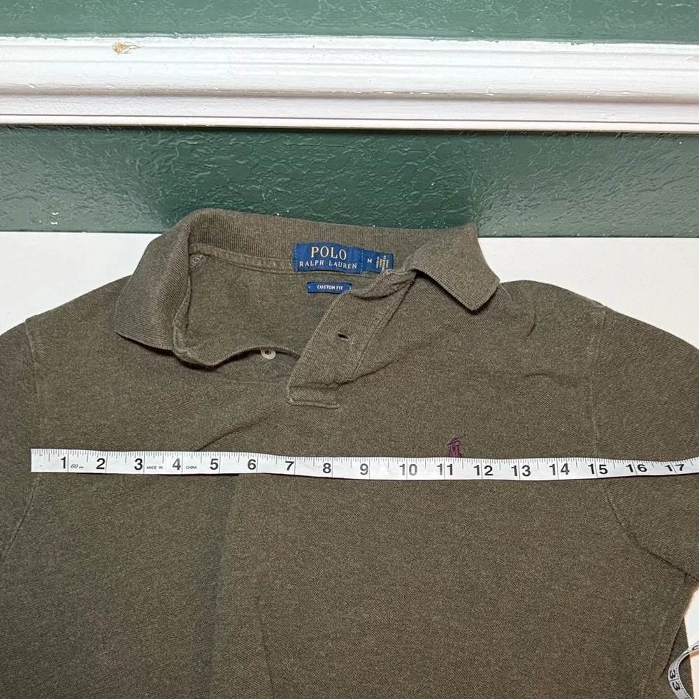 Polo by Ralph Lauren Dark Green Men's Polo Shirt Custom Fit Size Medium